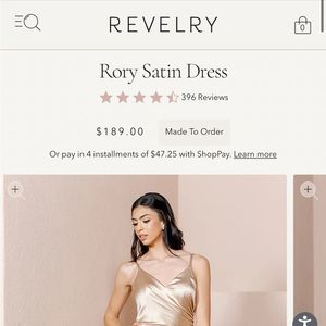 Revelry Gold Champagne Bridesmaids Dress